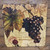 16" by 16" dark grapes wooden wine sign