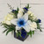 Amazing Blue Lily and Rose Cobalt Cube