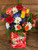 “Skittles Lover” Fresh Vase Arrangement with 15.6 Ounce bag of candy 