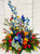 Colorful Crystal Cross Arrangement