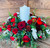 Crimson Roses and Berries Cardinal Centerpiece