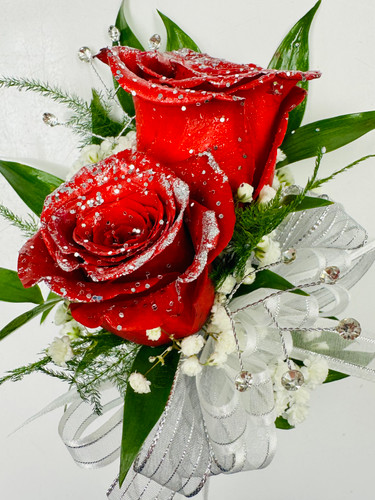 Glittered Standard Rose Corsage - Centerville Florists