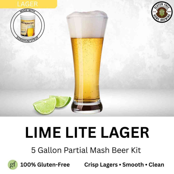Lime Lite Lager | 5 Gallon GF Beer Kit | Partial Mash