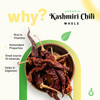 Pure Organio Organic Dried Kashmiri Chilli Whole Authentic Sun Dried Lal Mirch Spice Mild Flavor|200gm|7.05 Oz