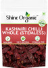 Shine Organic Pure Kashmiri Red Chilli Sabut Stemless, Rich in Antioxidants.|100gm|3.53 Oz