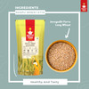 Nutty Yogi Organic Khapli Atta |Farro Long Wheat Atta, Javegodhi Flour, Wheat Grain, Long Grain I 400 g x 4 pack|56.32Oz|3.52lbs