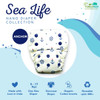 Kindermum Anchor and Sealife Lite Cloth Diaper With Quick Dry Organic Cotton Insert, daytime reuseable diaper fits 0-4 years baby - Pack of 2 (Anchor Birdie)|3.52Oz|0.22lbs