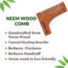 The Legend Organic Pure Neem Wood Comb|10.912Oz|0.682lbs