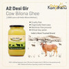 Divya Kamdhenu Gir Cow Organic A2 Ghee Vedic Bilona Method Grassfed Cultured Traditional Curd Bilona Ghee, Glass Bottle | 500 ML | 16.91 fl oz [Fittuber Recs]