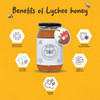 GIR HONEY LYCHEE Organic Raw Honey | NMR Tested 100% Raw & Pure Honey | Unprocessed, Unpasteurized, Unheated & Unadulterated | 500gm Jar