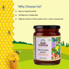 God Choice Organic Farms – 230 GM Raw Multifloral Honey | Unpasteurized |Unprocessed | Unfiltered | Unblended | Sugar Free | Pure & Organic Honey (Glass Jar)
