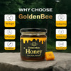 GoldenBee 100% Pure & Organic Natural Honey – No Added Sugar | Rich in Nutrients, Vitamins & Minerals | Boosts Immunity & Energy | 250g in Premium Glass Jar