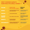 Zama Organics Raw Multifloral Honey 550g | Forest Honey | Unprocessed and Pure | Complex blend of different Floral Notes | Smooth and Creamy | Rich in Antioxidants | Source of Energy | Natural Sweetener