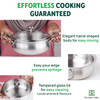 The Indus Valley Triply Stainless Steel Handi/Stock Pot/Dutch Oven/Briyani Pot With Glass Lid