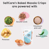 SelfCare By Suman Agarwal Baked Masala Crisps Pack of 1 100g | Healthy - Baked - Vegan - Gluten Free | Savoury - Snacks - Namkeen | Spicy Crunchy & Chatpata - Tea time Snacking | Travel Friendly