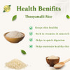 B&B Organics Thooyamalli Rice | 1000gm | 2.20 lbs
