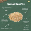 MILLET AMMA Organic Quinoa White , Nutritious Food, Rich In Minerals And Fiber, Source Of Antioxidants, Healthy And Organic Foods, Gluten Free, Vegan, Healthy Living |500gm|1.1 lbs