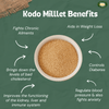 MILLET AMMA Organic Gluten Free Unpolished Kodo Millets for Overall Wellness And Balanced Nutrition |500gm|1.1 lbs