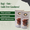 Millet Amma Premium Ragi & Oats Cookies | Healthy & Tasty Gluten Free Snacks | High Fiber & Calcium Millet Cookies | No Maida | No Refined Sugar |135gm|0.3 lbs