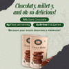 MILLET AMMA Choco Millet Cookies | Healthy & Tasty | Made with Natural Cocoa & Millets | 70% Dark Chocolate | Rich in Antioxidants | No Refined Sugar|135gm|0.3 lbs
