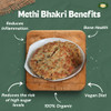 MILLET AMMA Baked Methi Bhakhri | Ready to Eat | Best Choice for Snack Time, Parties & Events | Healthy Traditional Gujarati Snacks|180gm|0.4 lbs