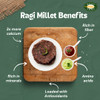 MILLET AMMA Organic Sprouted Ragi (Finger Millet) Flour Organic | Excellent Non-Dairy Sources of Calcium - Helps in Strengthening of Bones | 100% Vegan & Gluten Free|500gm|1.1 lbs