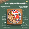 MILLET AMMA Berries Muesli| Coated with Berry & Maple Syrup | Gluten free, Best Choice for Millet Snacks & Breakfast Cereal | Rich in Fiber |300gm|0.66 lbs