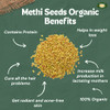 Millet Amma Organic Methi Seeds |200gm|0.44 lbs