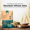 Stoneground 5 kg Sharbati Wheat Atta/Flour | Nutrient-Rich Flour for Sourdough, Rotis, and More | Organic, High Protein & Fiber, Sugar Control, Easy Digestion | 100% Whole Emmer Wheat by Gir Organic|5000gm|11.02 lbs