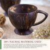 Thenga Coconut Teacup Set of 2 |Natural Handmade Coconut Shell Cups | Eco-Friendly, Rustic Drinkware | Safe, Sustainable & Reusable – Brown |165gm|0.36 lbs
