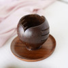 Thenga Eco-Friendly Corporate Gift Hamper | Handcrafted Coconut Shell Desk Set with Pen Holder, Clock, Mobile Holder & Message Card|730gm|1.61 lbs