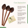 Thenga Coconut Shell Large Cooking Spoon Set | Eco-Friendly Handmade Wooden Kitchen Utensils| Set of 4 by Rural Artisans |400gm|0.88 lbs