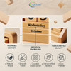 Neotea Wooden Never Ending Date Calendar- Date Changer with 5 Compartments |200gm|0.44 lbs