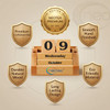 Neotea Wooden Never Ending Date Calendar- Date Changer with 5 Compartments |200gm|0.44 lbs