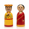 Neotea Wooden Small Miniature Coorgi Couple Dolls |40gm|0.09 lbs