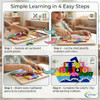 Neotea Wooden Ship-Shaped Colored Alphabet & Number Puzzle |200gm|0.44 lbs