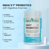 Neuherbs Daily Probiotics 30 Billion CFU Supports Gut Health, Immunity & Healthy Digestion - 60 Capsules (Pack of 2) |110gm|0.24 lbs