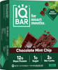 IQBAR Chocolate Mint Chip | Brain + Body Keto Protein Bars - 12 Bar Pack by IQBAR|540gm|1.19 lbs
