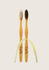 Bamboo India  – Bamboo Toothbrush Pack of 2 with Tongue Cleaner | 45gm | 0.1 lbs