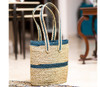 Artisan Soul  – SingleStrip Sabai Grass Handbag – Blue & Natural | 500gm | 1.1 lbs