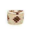 Natriel  Handwoven Sabai Grass Storage Container with Lid, Round Decorative Basket | 150gm | 0.33 lbs