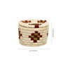 Natriel  Handwoven Sabai Grass Storage Container with Lid, Round Decorative Basket | 150gm | 0.33 lbs