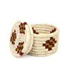 Natriel  Handwoven Sabai Grass Storage Container with Lid, Round Decorative Basket | 150gm | 0.33 lbs