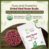 Organic Way - Dried Red Rose Buds - Herbal Tea | 113gm | 0.25 lbs