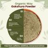 Organic Way - Gokshura Powder - Pure Botanical Powder | 227gm | 0.5 lbs