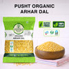Pusht Organic - Organic Arhar / Toor / Tur Dal | 1000gm | 2.2 lbs