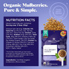 Navitas Organics - Mulberries – For Healthy Snacks, Topping, Baking & More – Sun Dried White Turkish Mulberries | 227gm | 0.5 lbs
