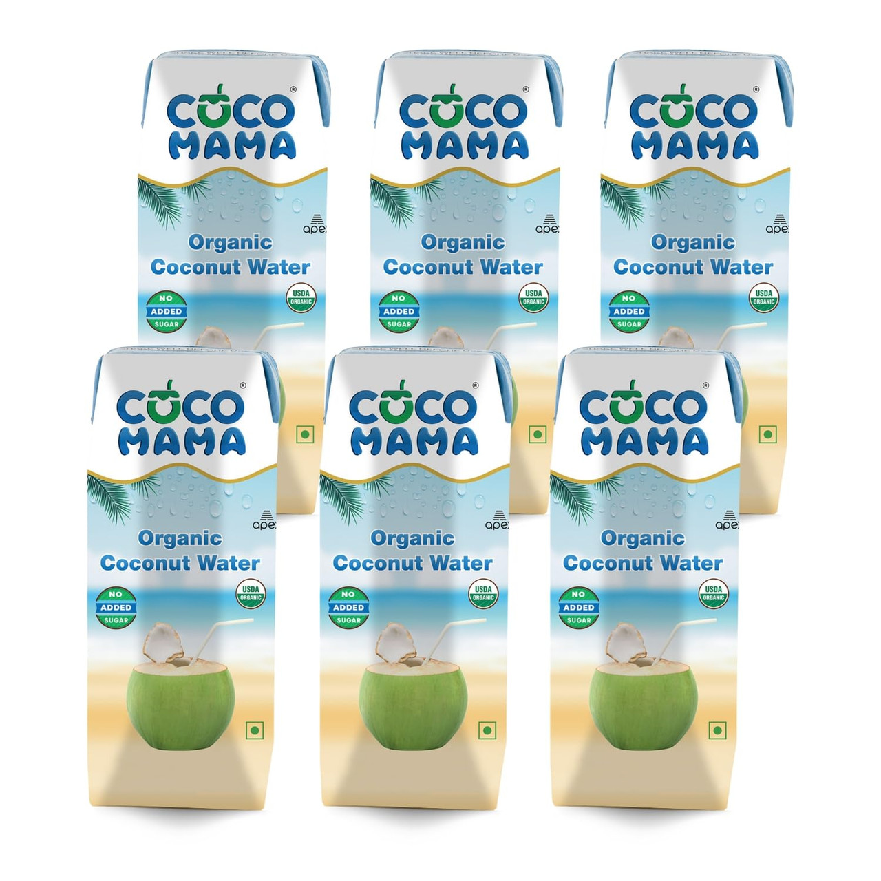 Coco Mama Organic Coconut Water – 250ml x 6 | Hydrating