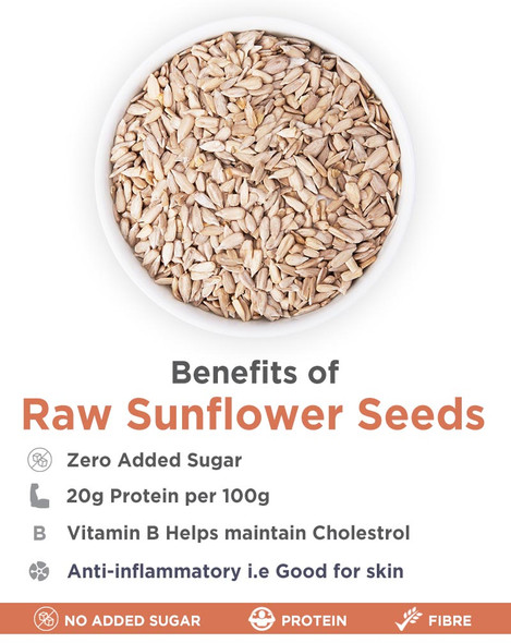 Raw Sunflower Seeds 500gm | By True Elements | 17.64 Oz | 1.1 lbs