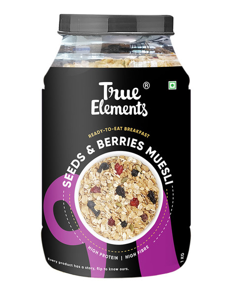 Seeds And Berries Muesli 1000gm | By True Elements | 35.27 Oz | 2.2 lbs